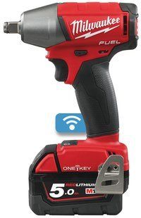 Ударный гайковерт MILWAUKEE 1/2" M18 FUEL ONEIWF12-502X ONE-KEY с фрикц. кольцом (300 Нм) 4933451374