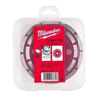 Чашка алмазна шліфувальна MILWAUKEE, DCWU, O125х22,23мм