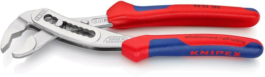 Кліщі сантехнічні переставні силові, діаметр 42мм Aligator KNIPEX 88 05 180, хромовані