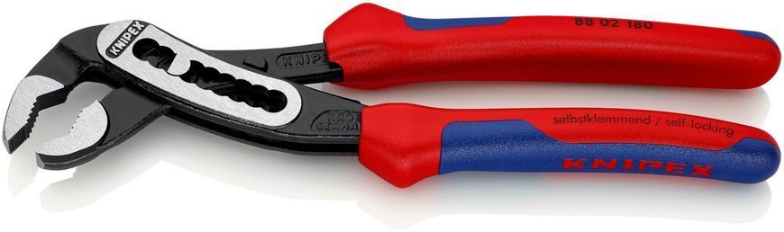 Кліщі сантехнічні силові переставні, діаметр 42мм Aligator KNIPEX 88 02 180, фосфатовані
