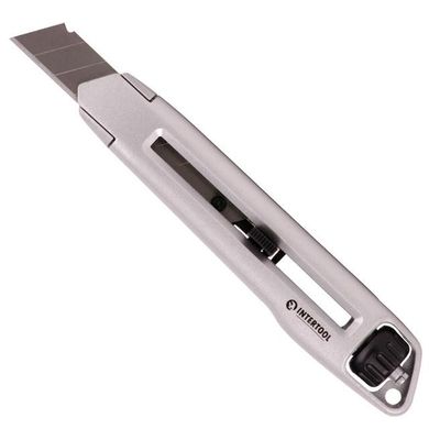 Нож сегментный 18 мм, металлический, усиленный, винтовая фиксация INTERTOOL HT-0512