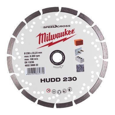 Диск алмазний Speedcross MILWAUKEE HUDD 230, діаметр 230мм