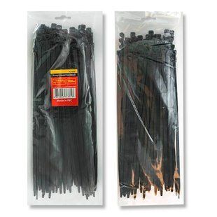 Хомут пластиковый 7,6*350 мм&nbsp;(100 шт/уп.), черный INTERTOOL TC-7636