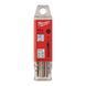 Свердло по металу HSS-G MILWAUKEE DIN1897, діаметр 3,7х52х20мм, скорочене, (10шт), пластикова коробка