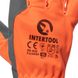 Перчатка кожаная комбинированная из эко- кожи и флуоресцентной оранжевой ткани 10" INTERTOOL SP-0173