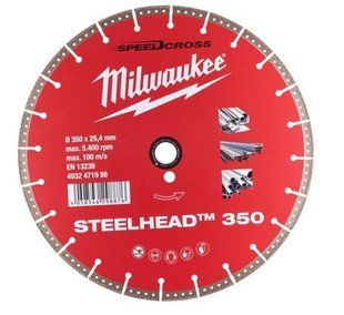 Диск алмазний Steelhead 350 MILWAUKEE, діаметр 350мм, по металу