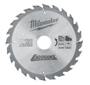 Диск пиляльний THIN KERF MILWAUKEE, &Oslash;165х20х1,8мм, 24 зуб.