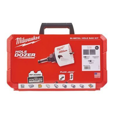 Набір коронок біметалевих Hole Dozer MILWAUKEE 12шт 4932451548, пластиковий кейс