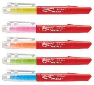 Набір маркерів для текста InkZAll MILWAUKEE, кольорових, (5шт)