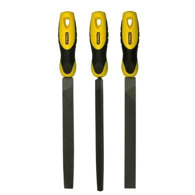 Набор з трьох напилків завдовжки 200 мм з лицевою насічкою STANLEY 0-22-464