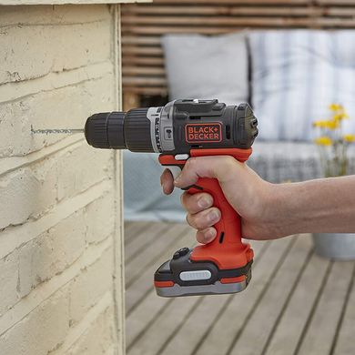 Дриль-шурупокрут акумуляторний безщітковий ударний BLACK+DECKER BDCHD12S1