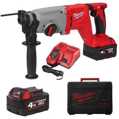 Перфоратор акумуляторний безщітковий SDS-PLUS MILWAUKEE, M18 BLHACD26-402X, 2,6Дж (зарядний пристрій М12-18 С, 2 акумулятори М18