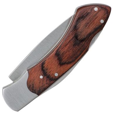Нож складной 181 мм, ручка с деревянными вставками INTERTOOL HT-0594