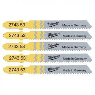 Полотна для лобзика T119B MILWAUKEE, 50мм/ крок зуба 2,0мм , (5шт), (деревина)