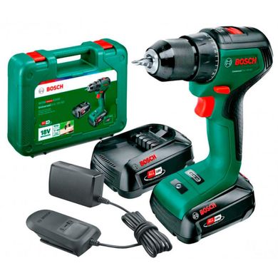 Дрель-шуруповерт BOSCH Li-Ion 18 В UniversalDrill 18V-60 (2x 2,0Aч) + AL 18V-20 безщеточная