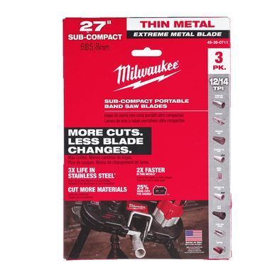 Полотно для стрічкових пил Premium Bi-Metal MILWAUKEE, 687,57х2,1/1,8мм, (4-8мм), (3шт)