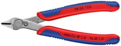 Кусачки прецизионные для самых тонких работ по резанию Electronic Super Knips® Knipex, 125 мм 78 03