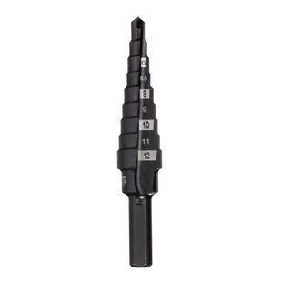 Свердло ступінчасте Step Drill MILWAUKEE, діаметр 4-12мм з кроком 1мм