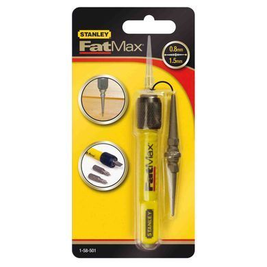 Пробоєць FatMax&reg; Interchangeable Nail Set з переставним наконечником 0,8 мм+1,6 мм, завдовжки 76 мм STANLEY 1-58-501