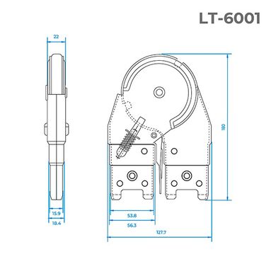 Шарнирный механизм для лестниц INTERTOOL LT-6001