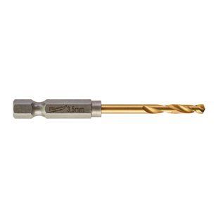 Свердло по металу RedHEX SHOCKWAVE HSS-TiN MILWAUKEE, діаметр 3,5х69х25мм, (2шт)
