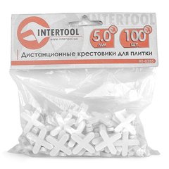 Набор дистанционных крестиков для плитки 5,0 мм / 100 шт INTERTOOL HT-0355