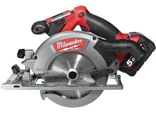 Пила дискова ручна акумуляторна MILWAUKEE, M18 CCS55-502X, діаметр 165 мм (+ заряд.пристрій, 2 акум.