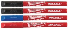 Набір маркерів Fine Tip InkZAll MILWAUKEE, синій/червоний/чорний/чорний, (4шт)