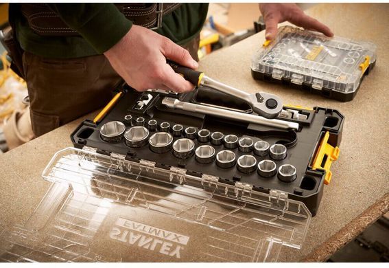 Набір торцевих головок 1/2 FATMAX&reg; Maxi Drive, шестигранних, 26 предметів STANLEY FMMT98103-1