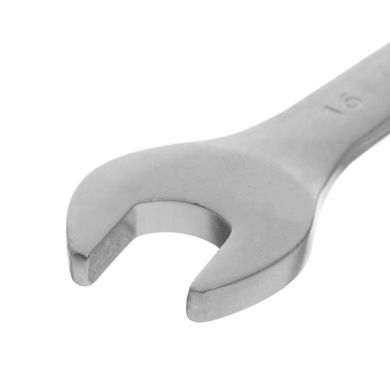 Ключ ріжково-накидний шарнірний 16 мм, CrV, покриття сатин-хром INTERTOOL XT-1416