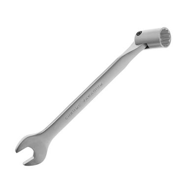 Ключ рожково-накидной шарнирный 16 мм Cr-V, покрытие сатин-хром INTERTOOL XT-1416