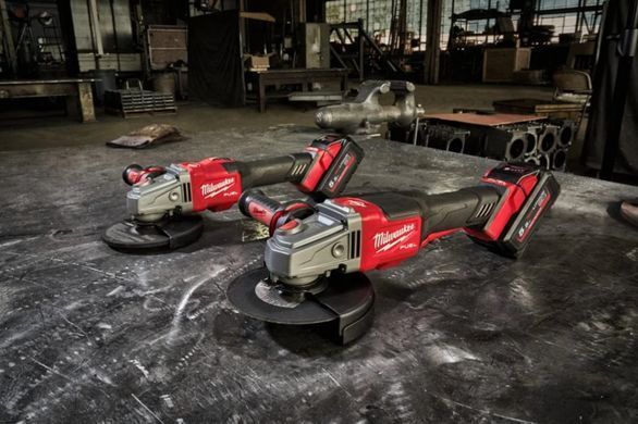 Углошлифовальная машина MILWAUKEE 125 мм M18 FHSAG125XPDB с тормозом и лопаточным выключателем