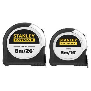 Рулетки вимірювальні FatMax&reg;, 5м/16х25мм + 8/26х25, в хромованому корпусі STANLEY FMHT43041-0