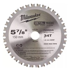 Пиляльний диск по металу 150x20 мм 34 зуби MILWAUKEE
