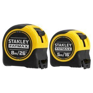 Рулетки вимірювальні FatMax&reg;, 5м/16х25мм + 8/26х25, в хромованому корпусі STANLEY FMHT81745-0