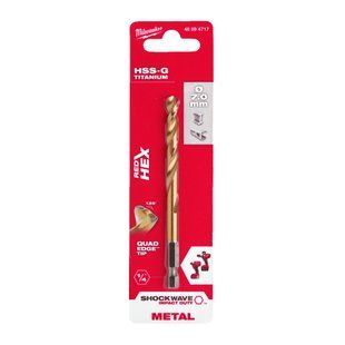 Свердло по металу RedHEX HSS-G TiN MILWAUKEE, діаметр 7,0 мм