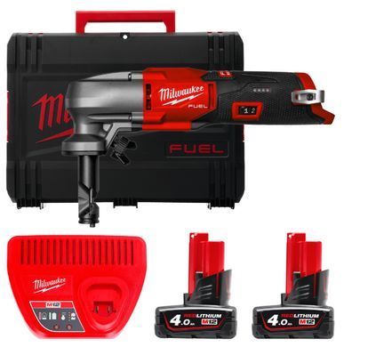 Акумуляторні ножиці по металлу M12 FNB16-402X MILWAUKEE 12В (2 акум х 6Аг, зарядн.пристр., HD кейс)
