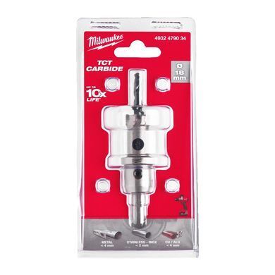 Коронка Holesaw TCT MILWAUKEE, для сталі/нержавіючої сталі, діаметр 18мм