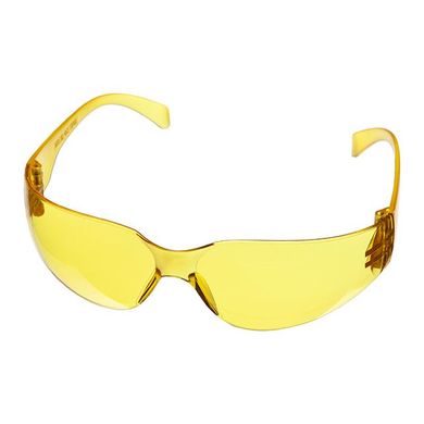 Очки защитные желтые, материал линз поликарбонат, материал дужек поликарбонат, защита от удара INTERTOOL SP-0084