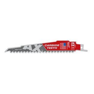 Полотно для шаб. пили AX CARBIDE MILWAUKEE, 150мм/ крок зуба 5мм, (5шт), (деревина з цвяхами)