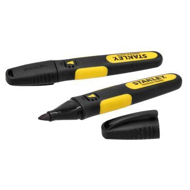 Набор з двох плоских маркерів FatMax&reg; з плоским наконечником і стійким чорним чорнилом STANLEY 0-47-314