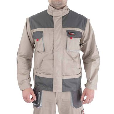 Куртка рабочая 2 в 1, 100 % хлопок, плотность 180 г/м2, XXL INTERTOOL SP-3035