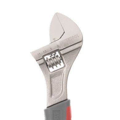 Ключ розвідний 150 мм, ізольована рукоятка, нікелеве покриття INTERTOOL XT-0015