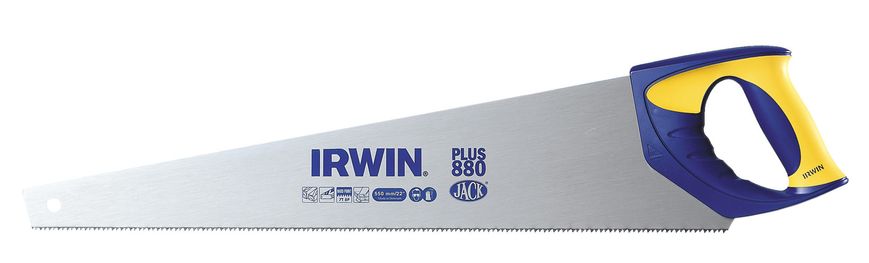Ножовка по дереву 550мм 8T/9P универсальная Plus, IRWIN