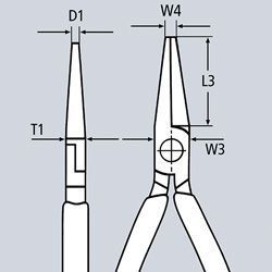 Круглогубці 125мм KNIPEX 22 01 125