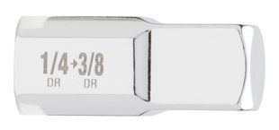Перехідник хромований для головок MILWAUKEE, з 1/4'' на 3/8''