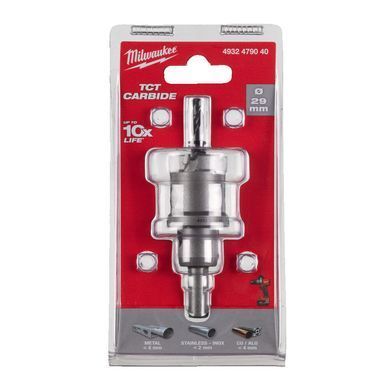 Коронка Holesaw TCT MILWAUKEE, для сталі/нержавіючої сталі, діаметр 29мм