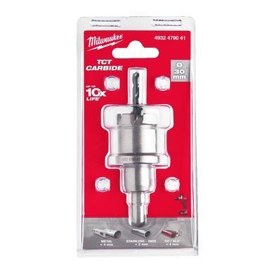 Коронка Holesaw TCT MILWAUKEE, для сталі/нержавіючої сталі, діаметр 30мм