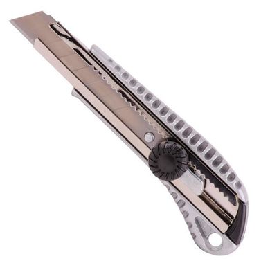 Нож сегментный 18 мм, металлическая направляющая, алюминиевый корпус, винтовая фиксация INTERTOOL HT-0507