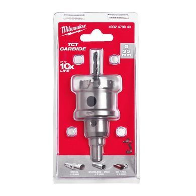 Коронка Holesaw TCT MILWAUKEE, для сталі/нержавіючої сталі, діаметр 35мм
